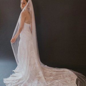 Untamed Petals Tulum Bedazzled Wedding Veil